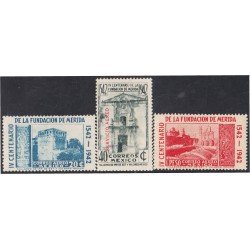 Mexico A- 110/12 1942 IV Centenario de la Fundación de Mérida MH Mexico A- 110/12 1942 IV Centenario de la Fundación de Mérida MH