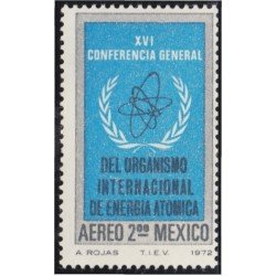 Mexico A- 343 1972 Organismo Internacional de energía atómica sin goma Mexico A- 343 1972 Organismo Internacional de energía atómica sin goma