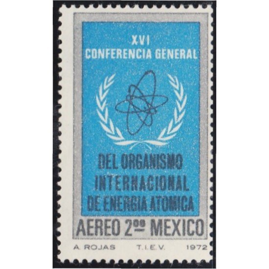 Mexico A- 343 1972 Organismo Internacional de energía atómica sin goma Mexico A- 343 1972 Organismo Internacional de energía atómica sin goma