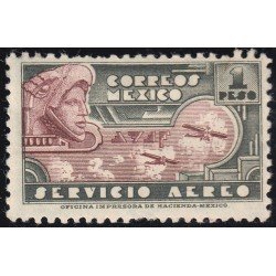 Mexico A- 67 1934/35 Avioneta airplane sin goma Mexico A- 67 1934/35 Avioneta airplane sin goma