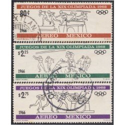 Mexico A- 270/72 1966 XIX Juegos olímpicos usados Mexico A- 270/72 1966 XIX Juegos olímpicos usados