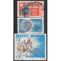 Mexico A- 261/63 1965 XIX Juegos olímpicos usados Mexico A- 261/63 1965 XIX Juegos olímpicos usados