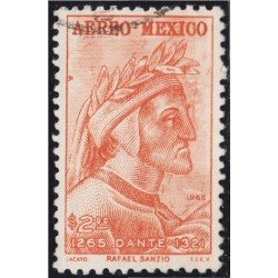 Mexico A- 260 1965 Poeta italiano Dante Alighieri usados Mexico A- 260 1965 Poeta italiano Dante Alighieri usados