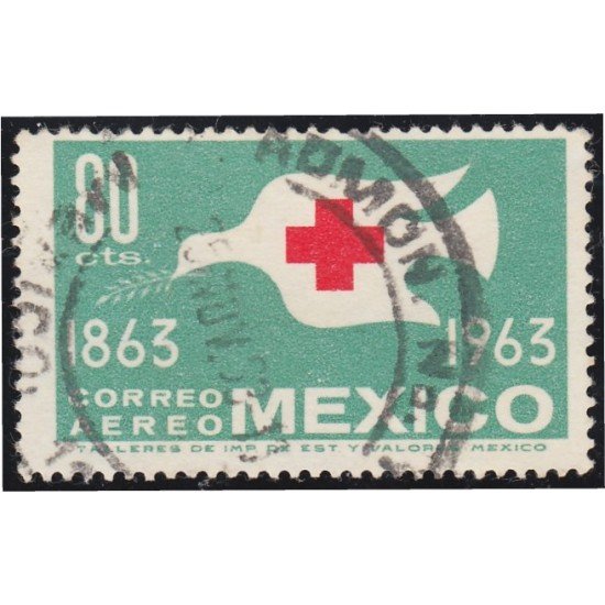 Mexico A- 240 1963 Centenario de la Cruz Roja Internacional usados Mexico A- 240 1963 Centenario de la Cruz Roja Internacional usados