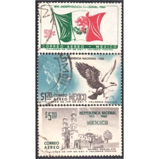 Mexico A- 211/13 1960 150 Años Independencia Nacional usados Mexico A- 211/13 1960 150 Años Independencia Nacional usados