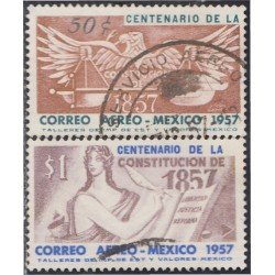 Mexico A- 202/03 1957 Centenario de la Constitución usados Mexico A- 202/03 1957 Centenario de la Constitución usados