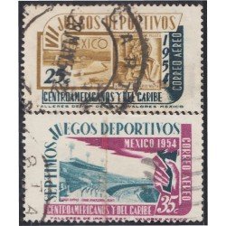 Mexico A- 184/85 1954 VII Juegos deportivos Centroamericanos y del Caribe usados Mexico A- 184/85 1954 VII Juegos deportivos Centroamericanos y del Caribe usados