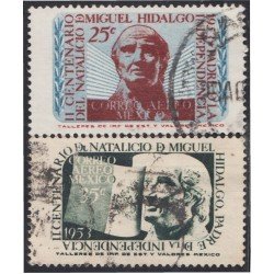 Mexico A- 182/83 1953 Don Miguel Hidalgo usados Mexico A- 182/83 1953 Don Miguel Hidalgo usados