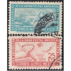 Mexico A- 180/81 1950 LXXV Aniversario de la Unión Postal Universal usados Mexico A- 180/81 1950 LXXV Aniversario de la Unión Postal Universal usados