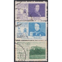 Mexico A- 164/66 1947 1º Centenario de Chapultepec usados Mexico A- 164/66 1947 1º Centenario de Chapultepec usados