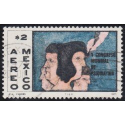 Mexico A- 328 1971 V Congreso Mundial de Psiquiatría usados Mexico A- 328 1971 V Congreso Mundial de Psiquiatría usados