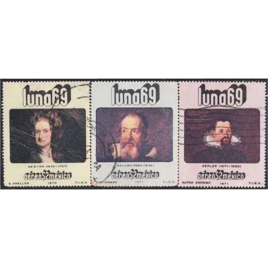 Mexico A- 312/14 1971 Newton Galileo Kepler usados