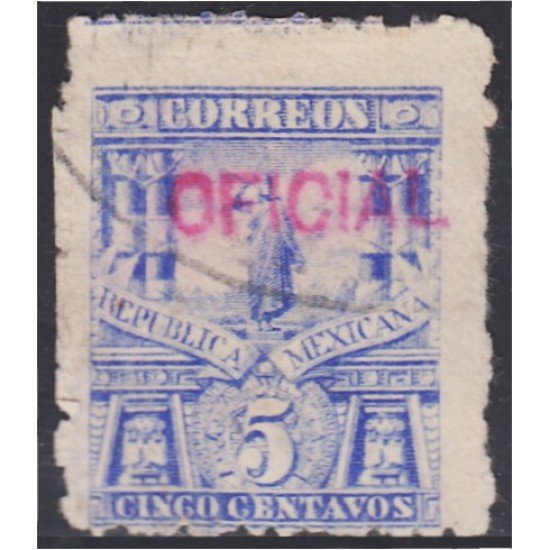 México Servicio Oficial 11B 1895/98 Estataua de Cuauhtemoc usado México Servicio Oficial 11B 1895/98 Estataua de Cuauhtemoc usado