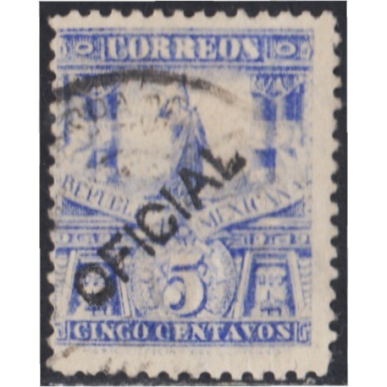 México Servicio Oficial 11aC 1895/98 Estataua de Cuauhtemoc usados México Servicio Oficial 11aC 1895/98 Estataua de Cuauhtemoc usados