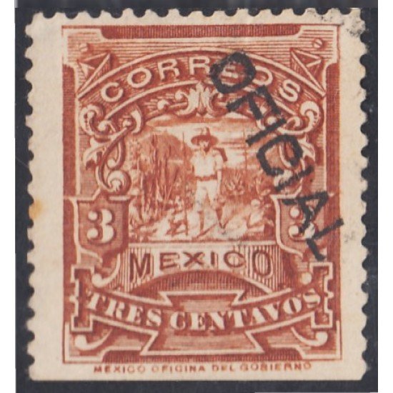 México Servicio Oficial 9aD 1895/98 Correo a pie usados México Servicio Oficial 9aD 1895/98 Correo a pie usados