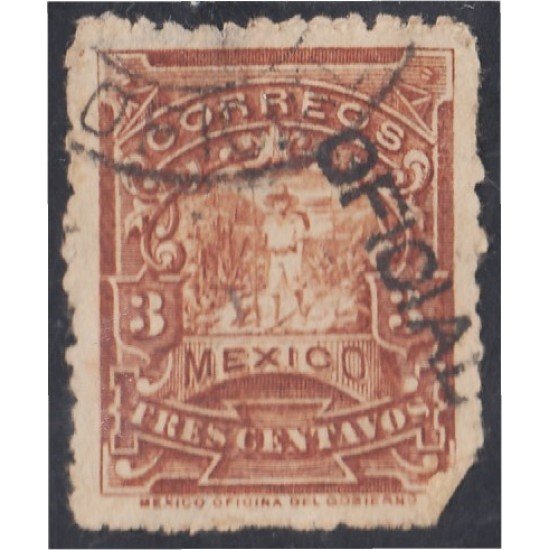 México Servicio Oficial 9aC 1895/98 Correo a pie usados México Servicio Oficial 9aC 1895/98 Correo a pie usados