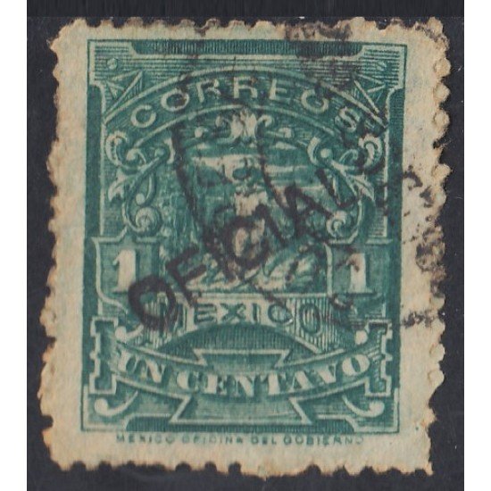 México Servicio Oficial 7aD 1895/98 Correo a pie usado México Servicio Oficial 7aD 1895/98 Correo a pie usado