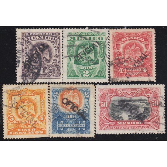 México Servicio Oficial 30/34A 1903 Escudos Shields usados México Servicio Oficial 30/34A 1903 Escudos Shields usados