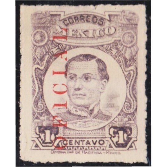 México Servicio Oficial 91 1920/23 Ignacio Zaragoza MH México Servicio Oficial 91 1920/23 Ignacio Zaragoza MH