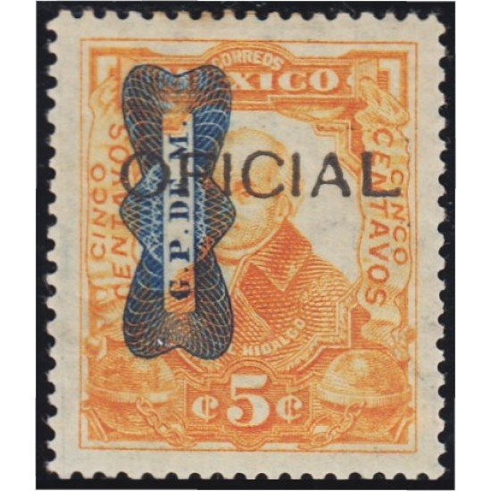 México Servicio Oficial 58 1911/17 Miguel Hidalgo ( Usado )