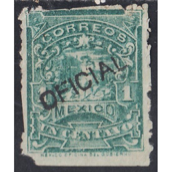 México Servicio Oficial 7aC 1895/98 Correo a pie sin goma México Servicio Oficial 7aC 1895/98 Correo a pie sin goma