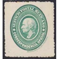 México Servicio Oficial 4 1884/93 Miguel Hidalgo sin goma