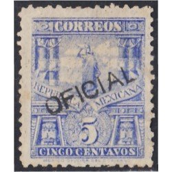 México Servicio Oficial 11A 1895/98 Estataua de Cuauhtemoc sin goma