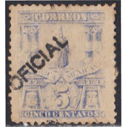 México Servicio Oficial 11aC 1895/98 Estataua de Cuauhtemoc sin goma