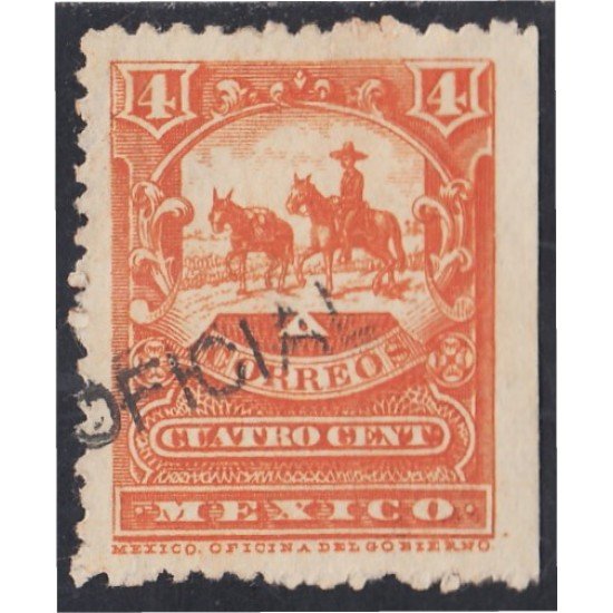 México Servicio Oficial 10A 1895/98 Mensajero montado sin goma México Servicio Oficial 10A 1895/98 Mensajero montado sin goma