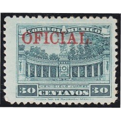 México Servicio Oficial 122b 1925/31 Hemiciclo Júarez sin goma