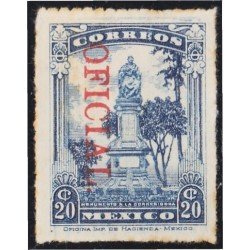 México Servicio Oficial 120a 1925/31 Monumento Josefa Ortíz sin goma