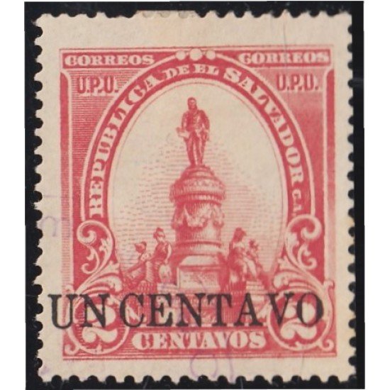 El Salvador 278 1905 Monumento del Gral. Morazán sin goma El Salvador 278 1905 Monumento del Gral. Morazán sin goma