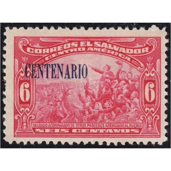 El Salvador 435 1921 José Matías Delgado arengando al pueblo MH El Salvador 435 1921 José Matías Delgado arengando al pueblo MH