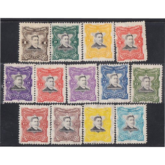El Salvador 342/54 1910 Presidente Fernando Figueroa MH El Salvador 342/54 1910 Presidente Fernando Figueroa MH