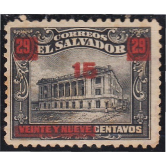 El Salvador 415b 1918/22 Palacio Nacional sin goma El Salvador 415b 1918/22 Palacio Nacional sin goma