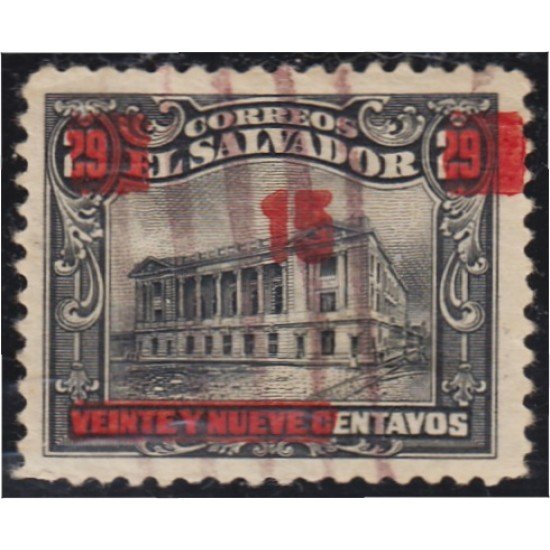 El Salvador 415 1918/22 Palacio Nacional usados El Salvador 415 1918/22 Palacio Nacional usados