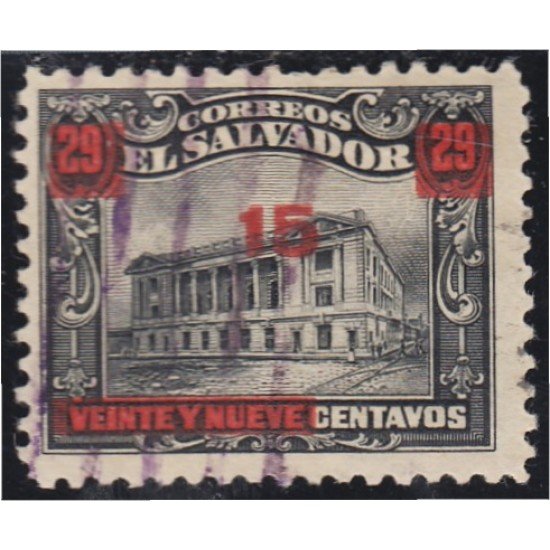 El Salvador 415b 1918/22 Palacio Nacional usados El Salvador 415b 1918/22 Palacio Nacional usados