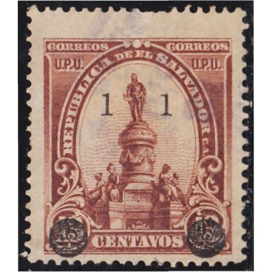 El Salvador 287 1905 Monumento del Gral. Morazán usados El Salvador 287 1905 Monumento del Gral. Morazán usados