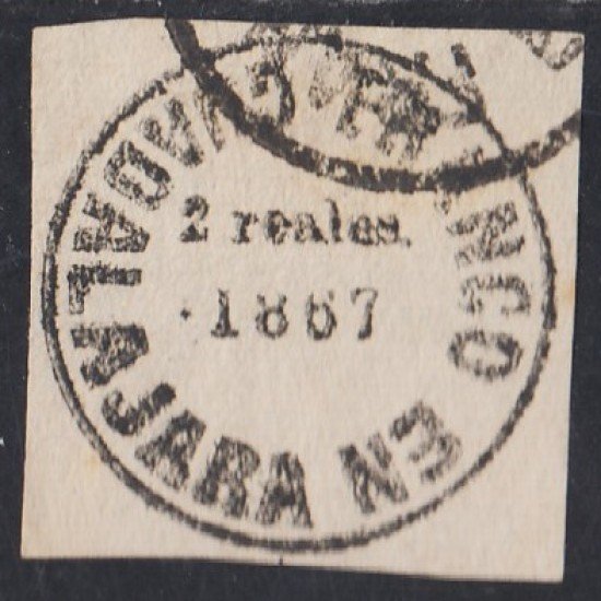 México Franco en Guadalajara 3 1867 negro usado México Franco en Guadalajara 3 1867 negro usado