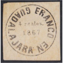 México Franco en Guadalajareña 4 1867 negro MH México Franco en Guadalajareña 4 1867 negro MH