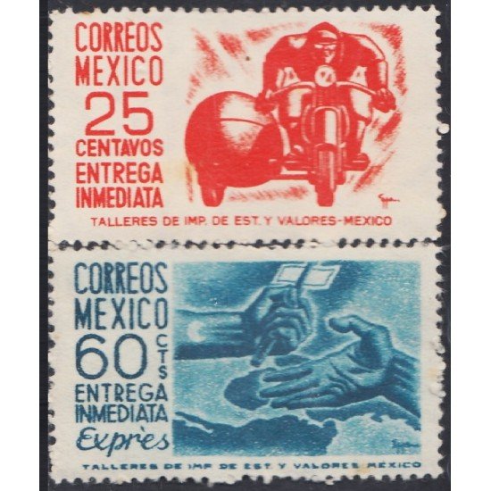 México Urgentes 9/10 1950/51 Motocicleta Entrega de correo MNH México Urgentes 9/10 1950/51 Motocicleta Entrega de correo MNH