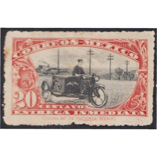 México Urgentes 1 1919 Factor del motociclista MNH