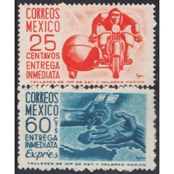 México Urgentes 9/10 1950/51 Motocicleta Entrega de correo sin goma México Urgentes 9/10 1950/51 Motocicleta Entrega de correo sin goma