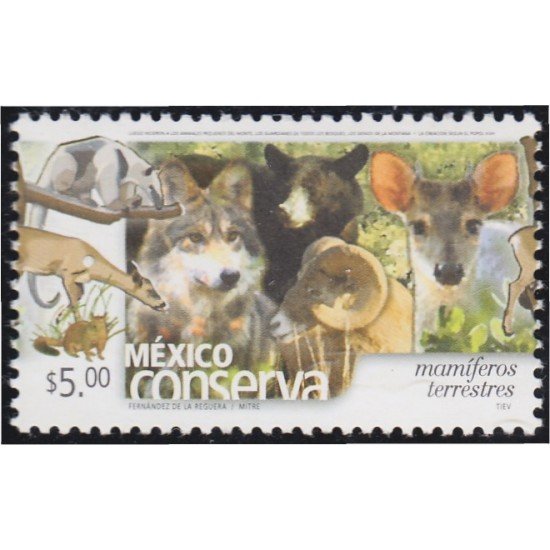 México 2004 Conserva Mamíferos terrestres básicas MNH México 2004 Conserva Mamíferos terrestres básicas MNH