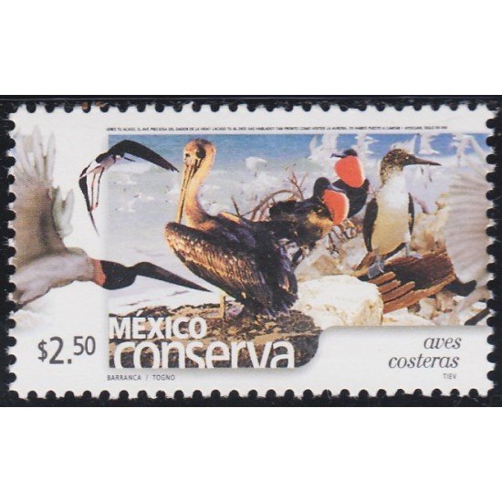 México 2004 Conserva Aves costeras básicas MNH México 2004 Conserva Aves costeras básicas MNH