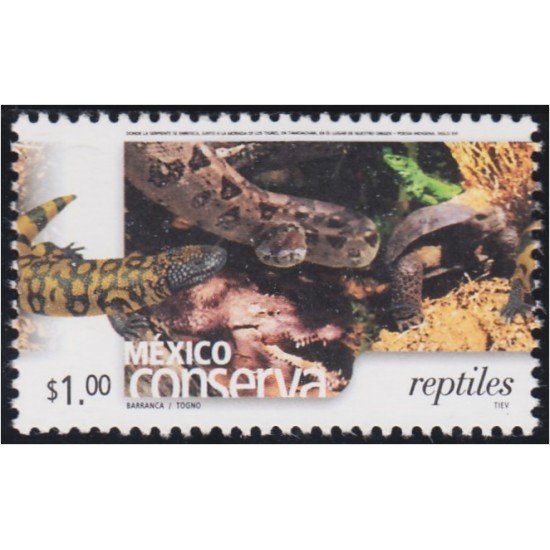 México 2004 Conserva Reptiles básicas MNH México 2004 Conserva Reptiles básicas MNH