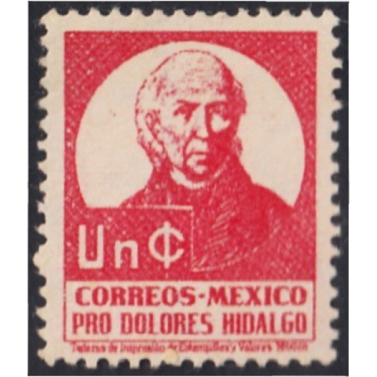 México Beneficencia 2 1941 Miguel Hidalgo sin goma