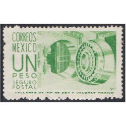 México Letras de cambio 9 1950/51 Seguro postal Bóveda MH México Letras de cambio 9 1950/51 Seguro postal Bóveda MH