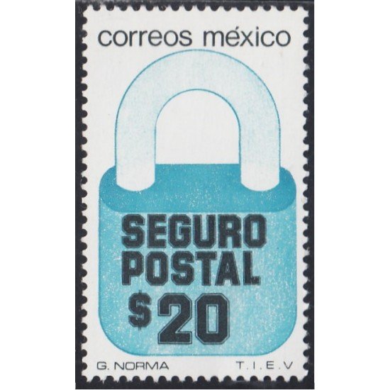 México Letras de cambio 28 1980/81 Seguro postal MNH México Letras de cambio 28 1980/81 Seguro postal MNH