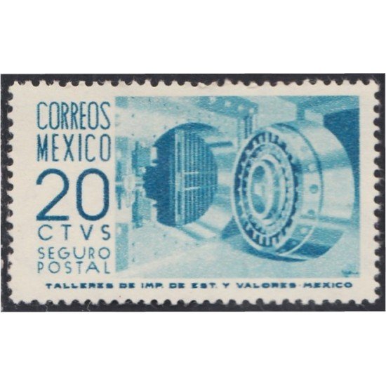 México Letras de cambio 7 1950/51 Seguro postal Bóveda sin goma México Letras de cambio 7 1950/51 Seguro postal Bóveda sin goma